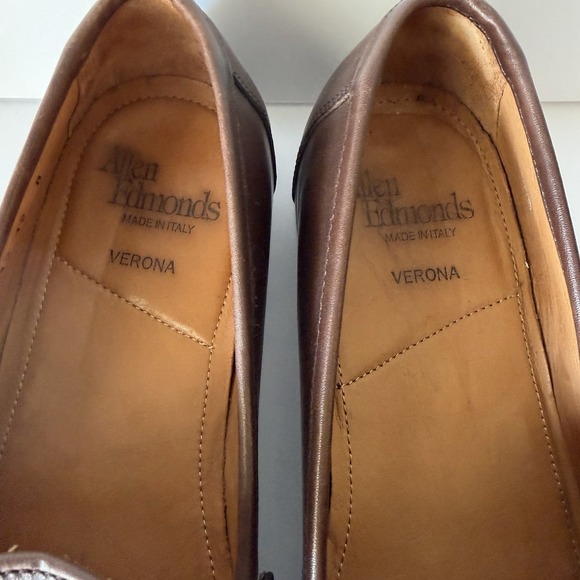 Allen Edmonds Verona II Size 12B 12 B Horse Bit Loafer Shoe Brown Made In Italy main image 5